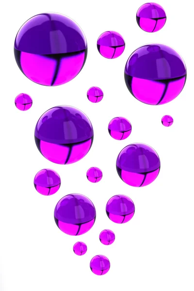 Farbe abstrakt mit transparenten Blasen — Stockfoto