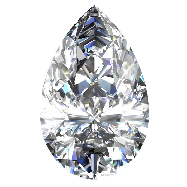 Diamond jewel on white background — Stock Photo, Image