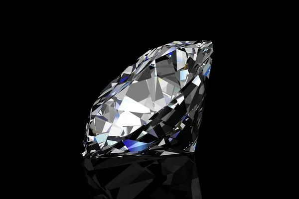 黑色背景的钻石宝石 — 图库照片