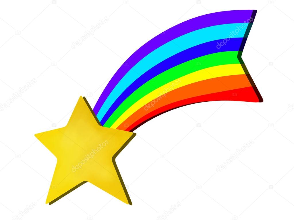 Abstract Rainbow Stars Design.