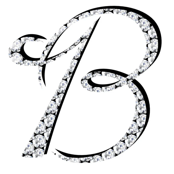 Letras alfabeto diamante — Fotografia de Stock