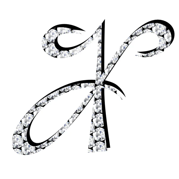 Diamond alphabet letters — Stock Photo, Image