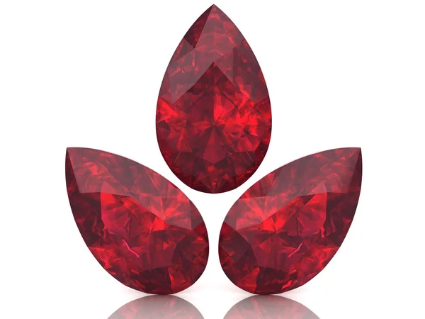 Ruby або Rodolite дорогоцінний камінь — стокове фото