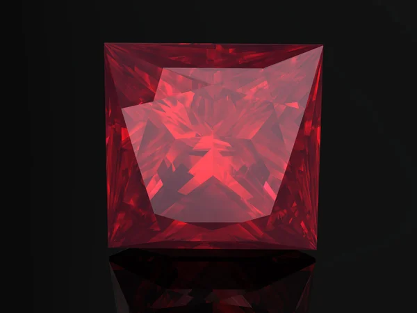 Ruby або Rodolite дорогоцінний камінь — стокове фото