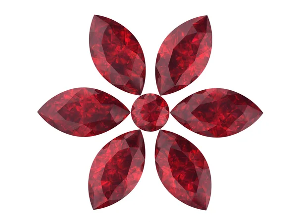Ruby of Rodolite edelsteen (3D-afbeelding met hoge resolutie) — Stockfoto