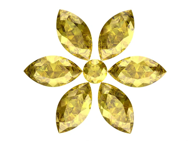 Yellow sapphire (high resolution 3D image) — Stock Photo, Image