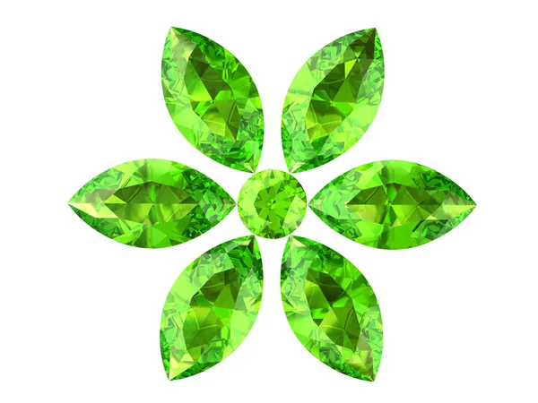 Peridot (nagy felbontású 3D-s kép) — Stock Fotó