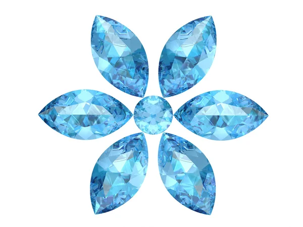 Aquamarine (high resolution 3D image) — Stock Photo, Image