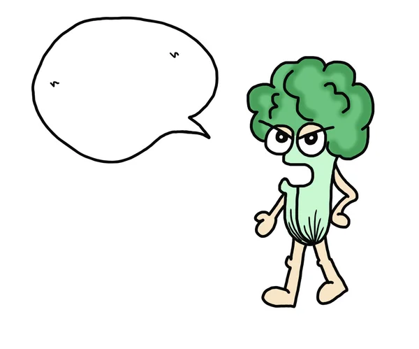 Illusztráció egy karakter bemutató valami saláta — Stock Fotó