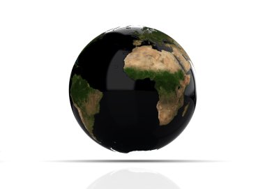 Dünya renkli bir 3d render