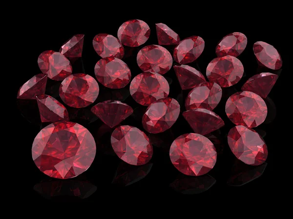 Ruby 或 rodolite 宝石 — 图库照片