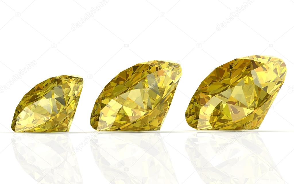 yellow sapphire (high resolution 3D image)