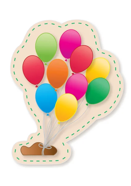 Abstracte achtergrond met kleur ballonnen — Stockfoto
