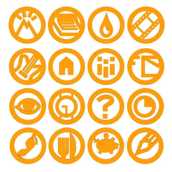 Set of web icons for business, finance and communication — Stock Photo, Image
