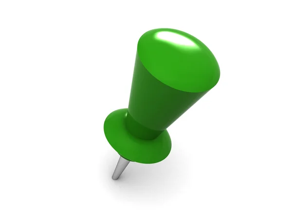 Pushpin on white background — Stock Photo, Image