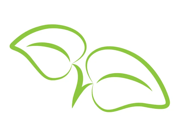 Green leaf icon — Stock Photo, Image