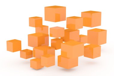 3d parlak küpleri arka plan.