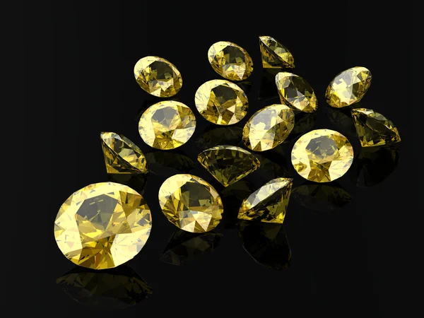 Bellissimo diamante giallo — Foto Stock