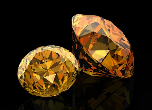 Желтый алмаз — стоковое фото