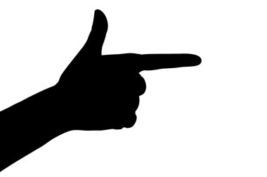 bir atış bir elin işaret parmağı