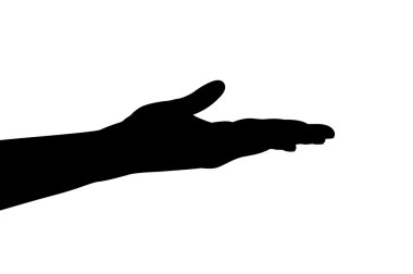 boş kadın kadına el holding beyaz izole