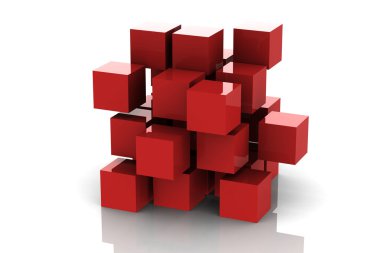 küpleri soyut geometrik şekiller