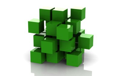 küpleri soyut geometrik şekiller