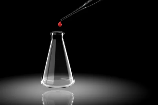 Artículos de vidrio de laboratorio para líquidos — Foto de Stock