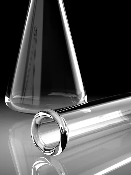 Laboratory glassware for liquids — Stock Photo, Image