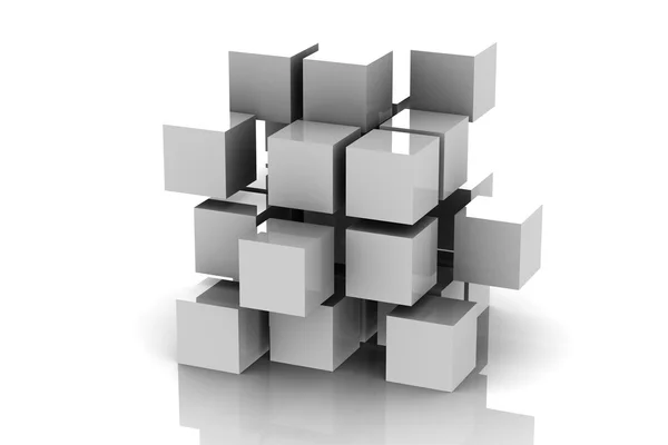 Abstracte geometrische vormen van kubussen — Stockfoto