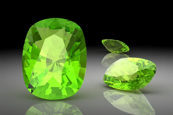 Peridot (wysoka rozdzielczość obrazu 3d) — Zdjęcie stockowe