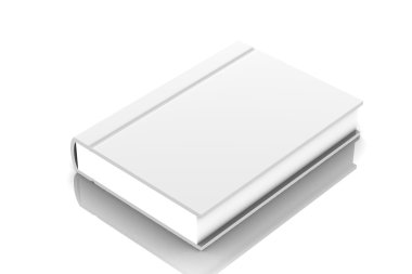 Beyaz arka plan üzerinde beyaz kitap