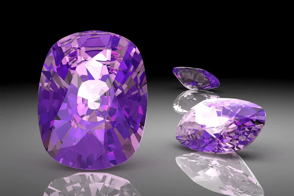 Amethyst (high resolution 3D image) — Stock Photo, Image