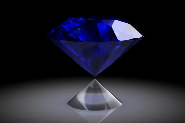 Blue sapphire (high resolution 3D image) — Stock Photo, Image