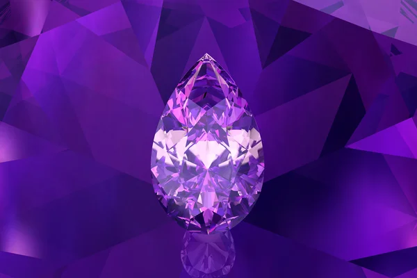 Amethyst (hochauflösendes 3D-Bild)) — Stockfoto