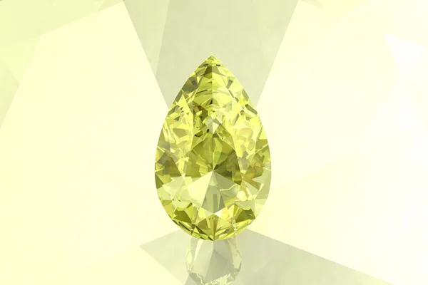 Yellow sapphire (high resolution 3D image) — Stock Photo, Image