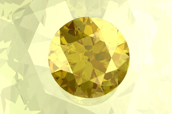 Saphir jaune (image 3D haute résolution ) — Photo