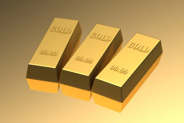 Set of gold bars — Stock Photo, Image