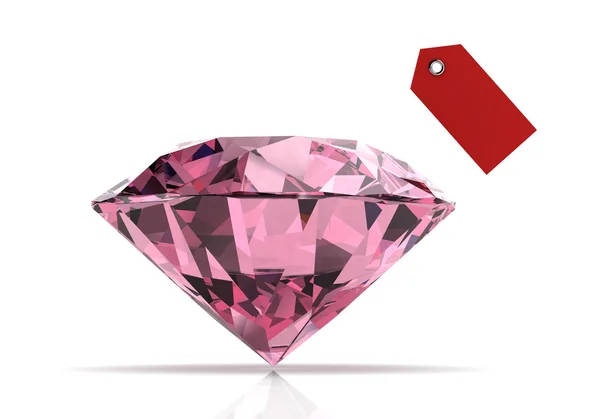 Pedra de diamante rosa — Fotografia de Stock