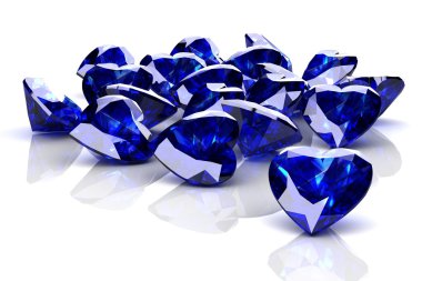Mavi safir (yüksek çözünürlükte 3d görüntü)