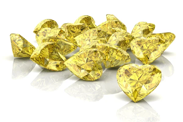 Safira amarela (imagem 3D de alta resolução ) — Fotografia de Stock