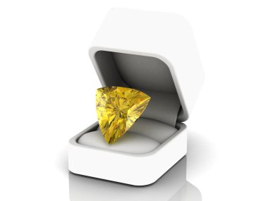 Sarı safir (yüksek çözünürlükte 3d görüntü)