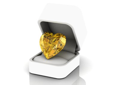 yellow sapphire (high resolution 3D image) clipart