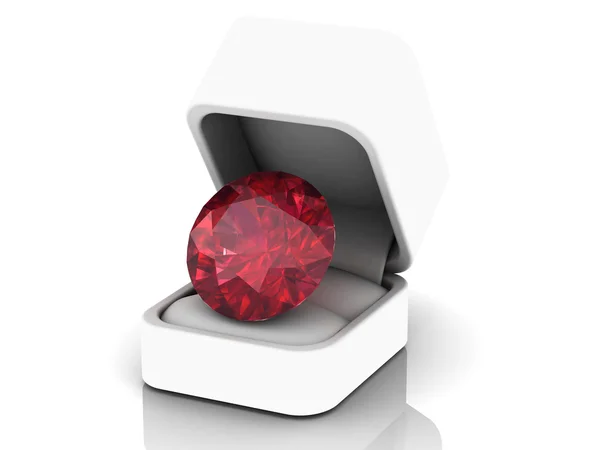 Ruby of Rodolite edelsteen (3D-afbeelding met hoge resolutie) — Stockfoto