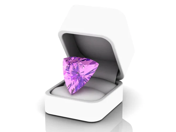 紫水晶 (高分辨率三维图像) — 图库照片