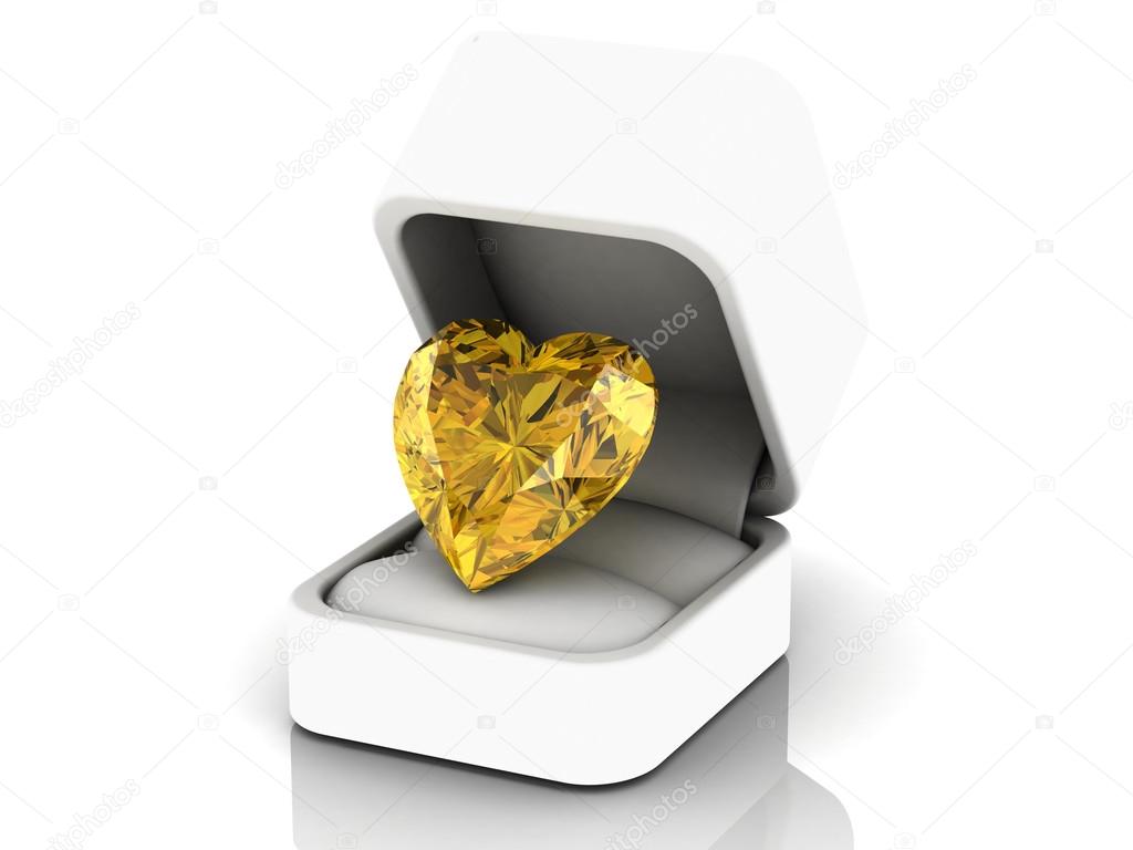 yellow sapphire (high resolution 3D image)