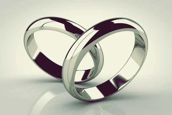 The beauty wedding ring on white background — Stock Photo, Image