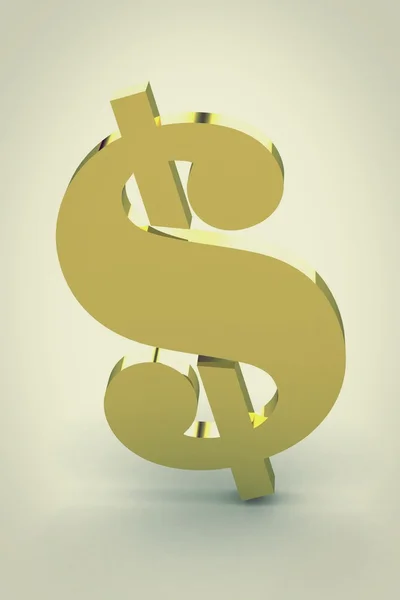 Golden dollar symbol — Stock Photo, Image