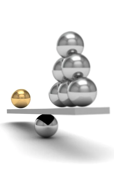 Desequilíbrio (imagem 3D de alta resolução ) — Fotografia de Stock