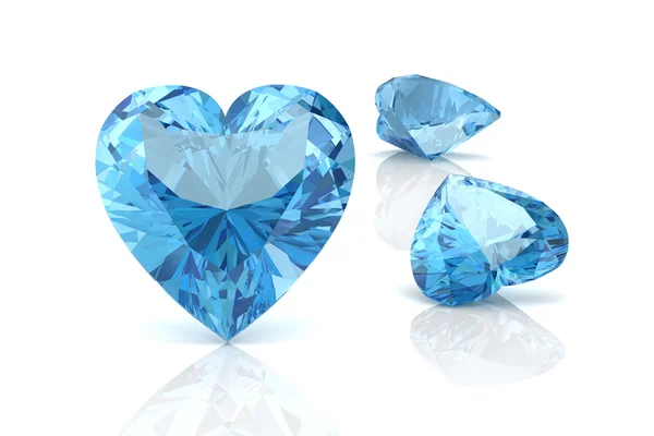 Aquamarine on a white background. — Stock Photo, Image